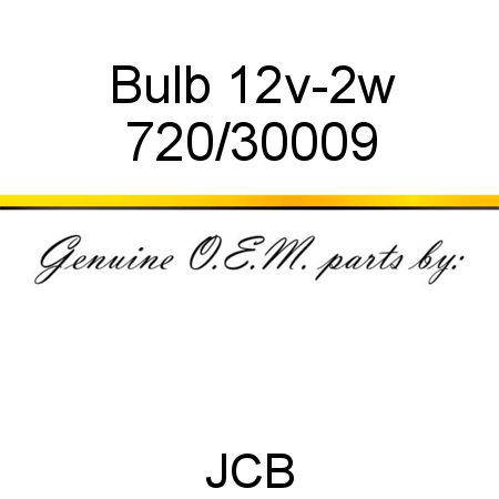 Bulb, 12v-2w 720/30009