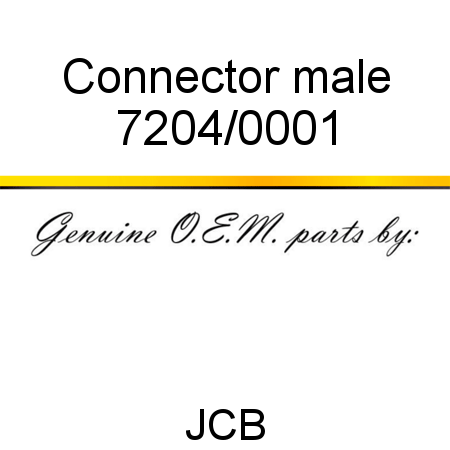Connector, male 7204/0001