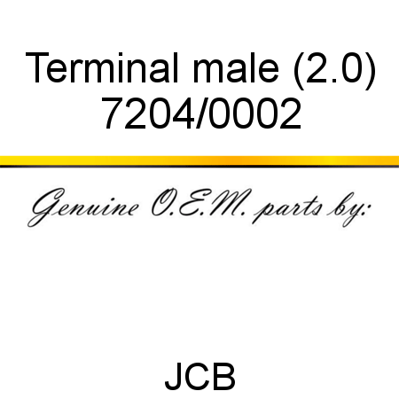 Terminal, male (2.0) 7204/0002