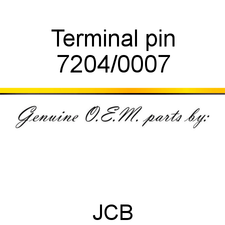 Terminal, pin 7204/0007