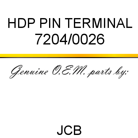 HDP PIN TERMINAL 7204/0026