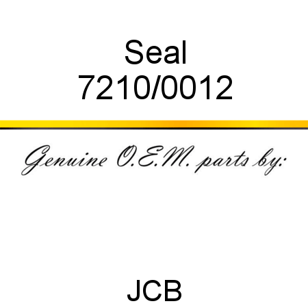 Seal 7210/0012