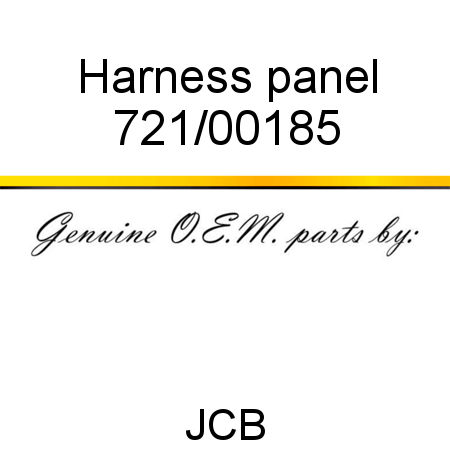 Harness, panel 721/00185
