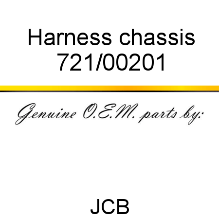Harness, chassis 721/00201