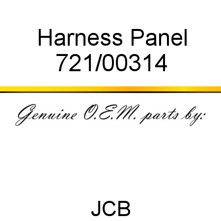 Harness, Panel 721/00314