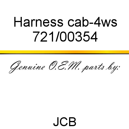 Harness, cab-4ws 721/00354