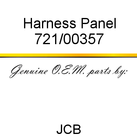 Harness, Panel 721/00357