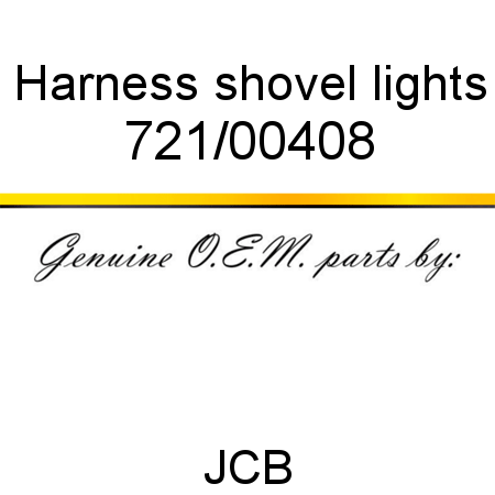 Harness, shovel lights 721/00408