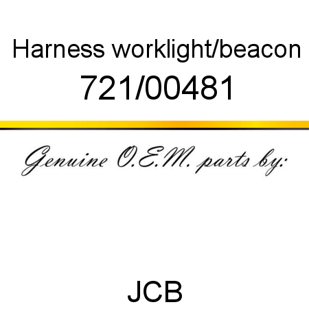 Harness, worklight/beacon 721/00481