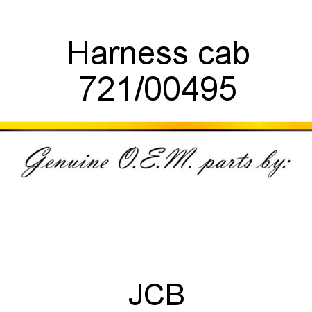 Harness, cab 721/00495