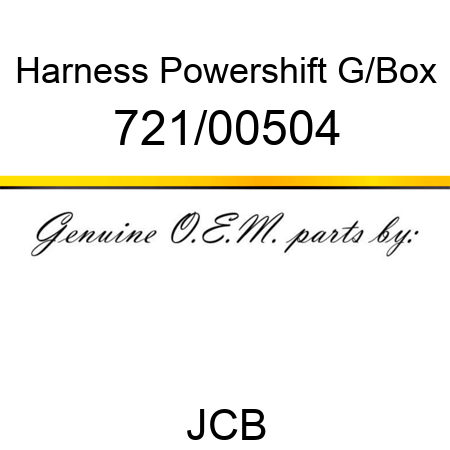 Harness, Powershift G/Box 721/00504