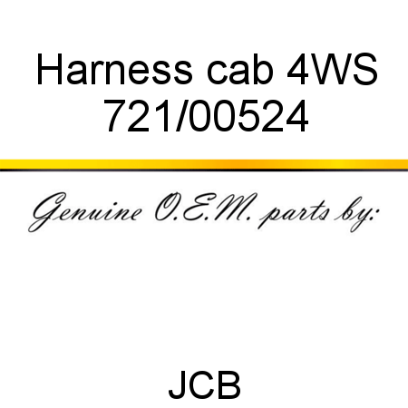 Harness, cab 4WS 721/00524