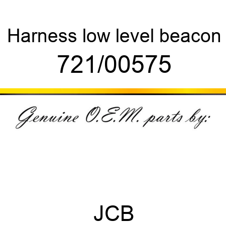Harness, low level beacon 721/00575