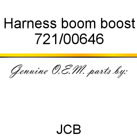 Harness, boom boost 721/00646