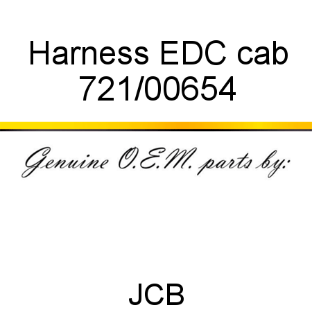 Harness, EDC, cab 721/00654