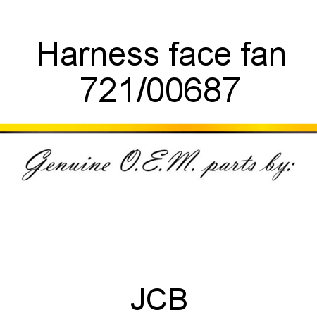 Harness, face fan 721/00687