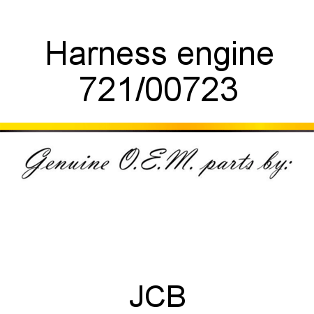 Harness, engine 721/00723