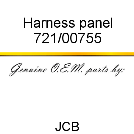 Harness, panel 721/00755