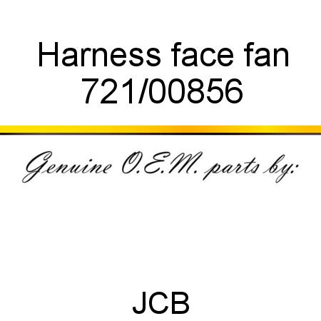 Harness, face fan 721/00856