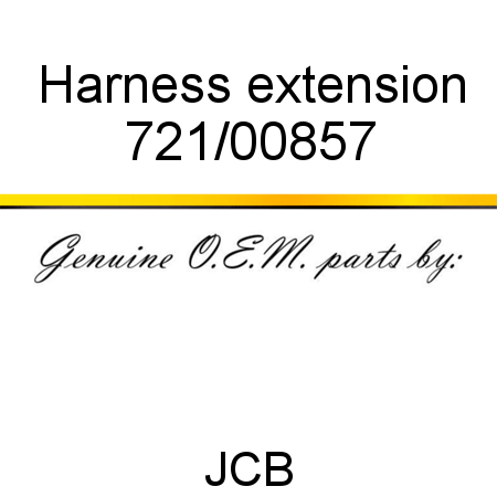Harness, extension 721/00857