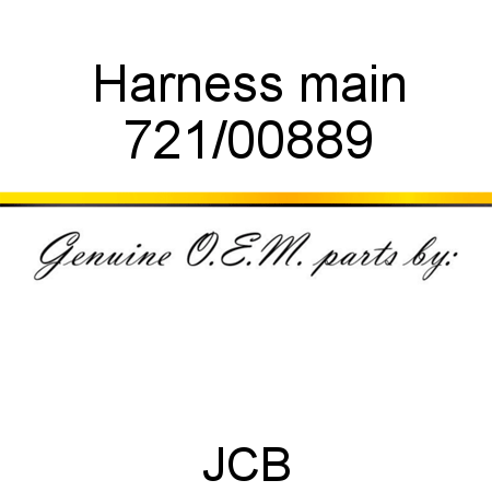 Harness, main 721/00889