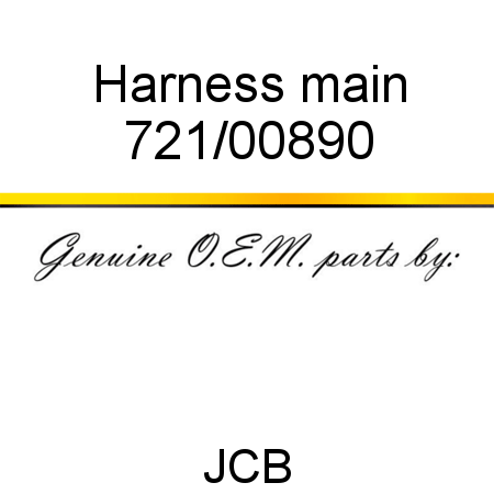 Harness, main 721/00890