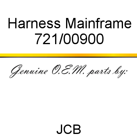 Harness, Mainframe 721/00900