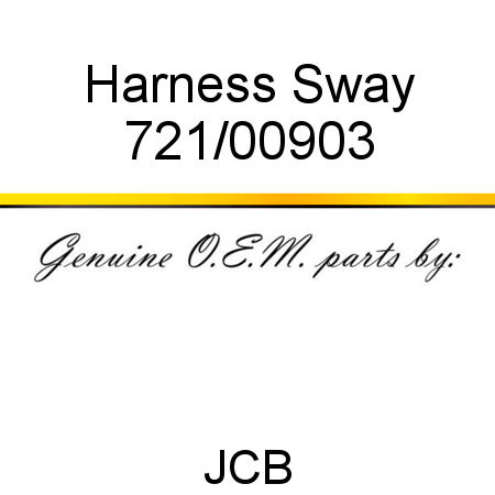 Harness, Sway 721/00903