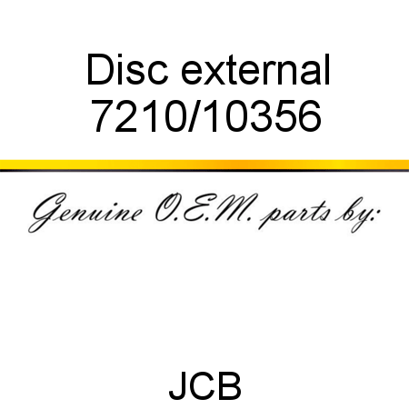 Disc, external 7210/10356