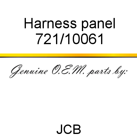 Harness, panel 721/10061