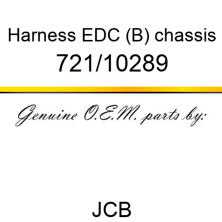 Harness, EDC (B) chassis 721/10289