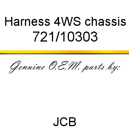 Harness, 4WS chassis 721/10303