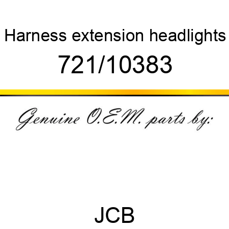 Harness, extension, headlights 721/10383