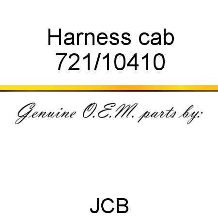 Harness, cab 721/10410
