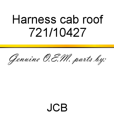 Harness, cab roof 721/10427