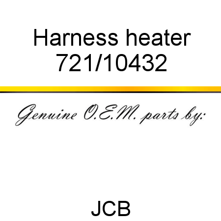 Harness, heater 721/10432