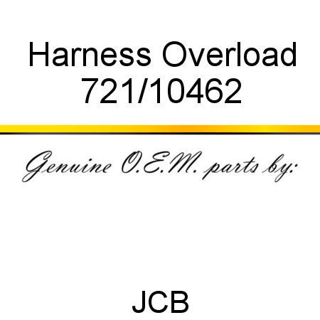 Harness, Overload 721/10462