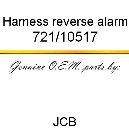 Harness, reverse alarm 721/10517