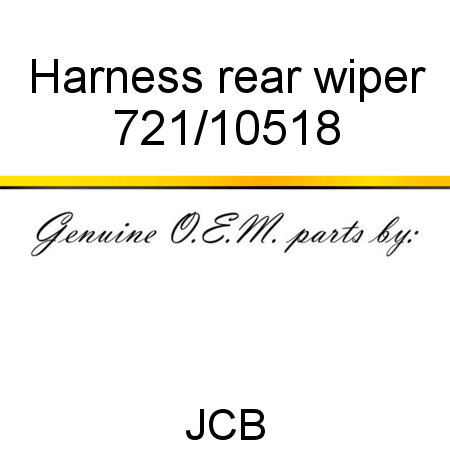 Harness, rear wiper 721/10518