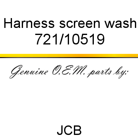 Harness, screen wash 721/10519