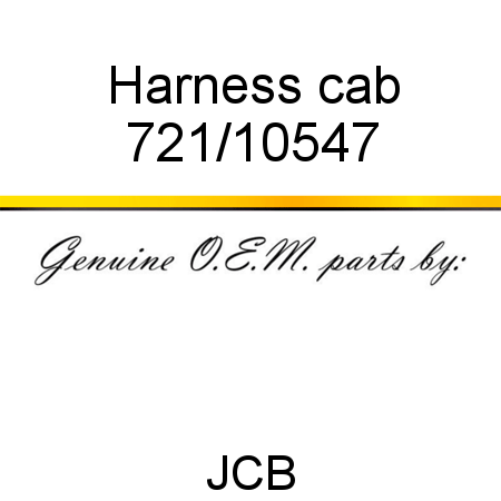 Harness, cab 721/10547