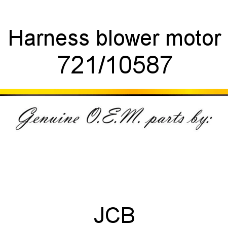 Harness, blower motor 721/10587