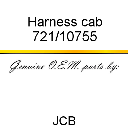 Harness, cab 721/10755