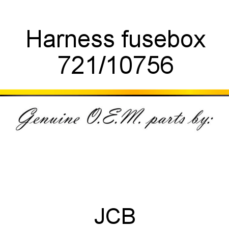 Harness, fusebox 721/10756