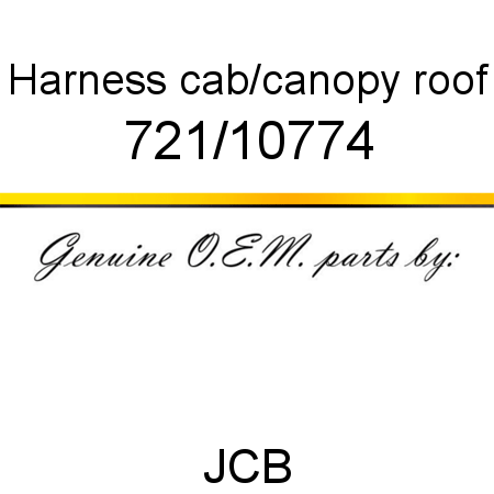 Harness, cab/canopy roof 721/10774