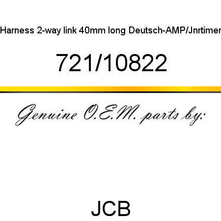 Harness, 2-way link 40mm long, Deutsch-AMP/Jnrtimer 721/10822