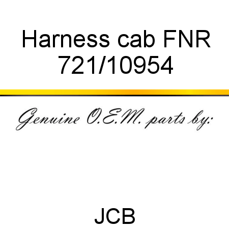 Harness, cab, FNR 721/10954
