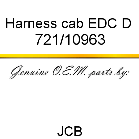 Harness, cab EDC D+ 721/10963