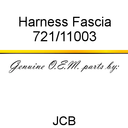 Harness, Fascia 721/11003