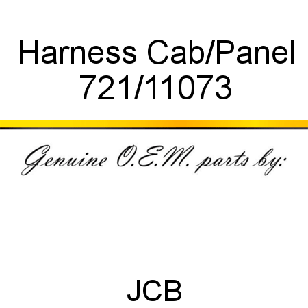 Harness, Cab/Panel 721/11073